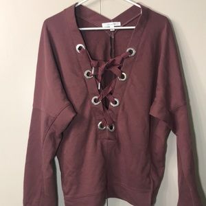 Long sleeve marron shirt/sweater